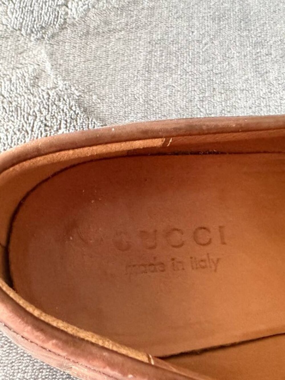 Gucci Horsebit Loafers Men 8 Brown Leather Dress Shoes Italy Slip-On Snaffle - Picture 10 of 14